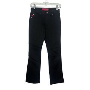 Vintage Hot Kiss Women’s 1 Black Flare Jeans Low Rise Y2K